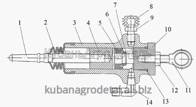 Запчасти для сельхозтехники МТЗ-1222/1523 Рабочий цилиндр