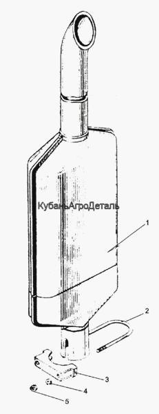 Запчасти для сельхозтехники МТЗ-510/512, 520/522 Глушитель