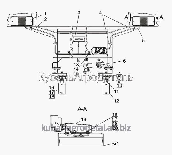 Запчасти для сельхозтехники МТЗ-80 (2009) Установка фонарей задних (кроме трактора «БЕЛАРУС-82П»)