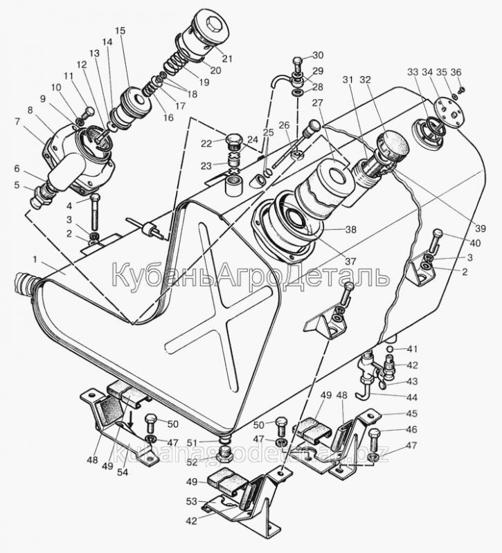 Запчасти для сельхозтехники МТЗ-822 Бак