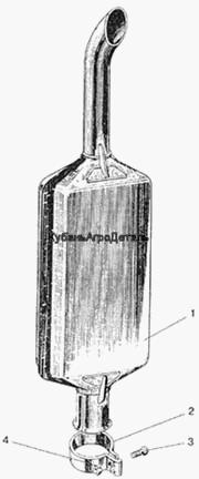 Запчасти для сельхозтехники МТЗ-822 Глушитель