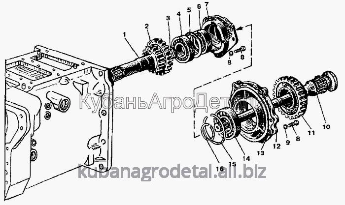 Запчасти для сельхозтехники МТЗ-900 Муфта сцепления. Валы
