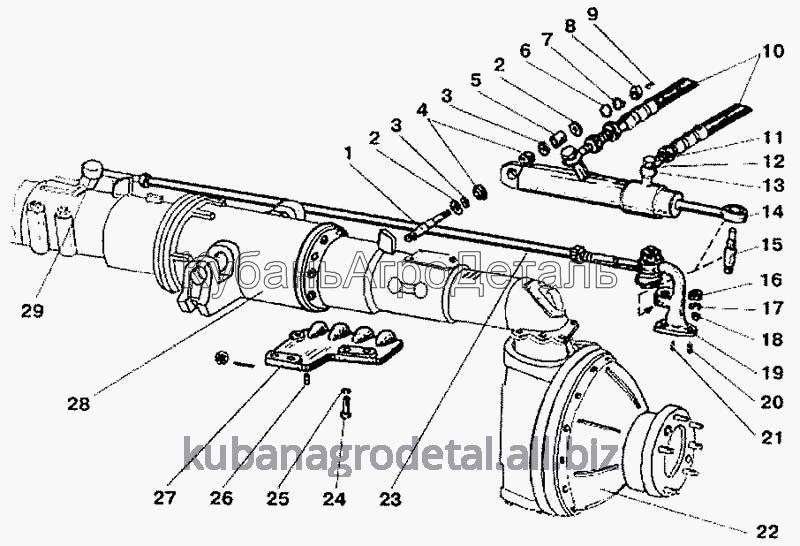 Запчасти для сельхозтехники МТЗ-900 ПВМ с гидроцилиндром в рулевой трапеции