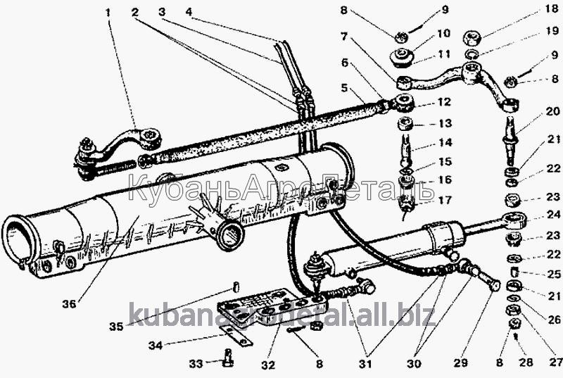 Запчасти для сельхозтехники МТЗ-900 Передняя ось с гидроцилиндром в рулевой трапеции