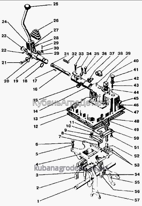 Запчасти для сельхозтехники МТЗ-900 Управление коробкой передач