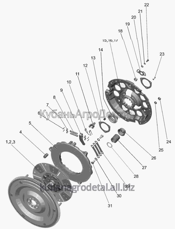 Запчасти для сельхозтехники МТЗ-920.4/952.4 Установка сцепления