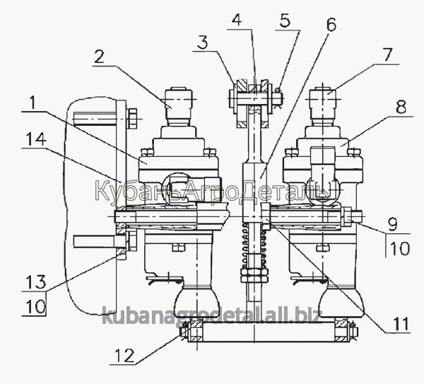 Запчасти для сельхозтехники МТЗ-920.4/952.4 Кран тормозной