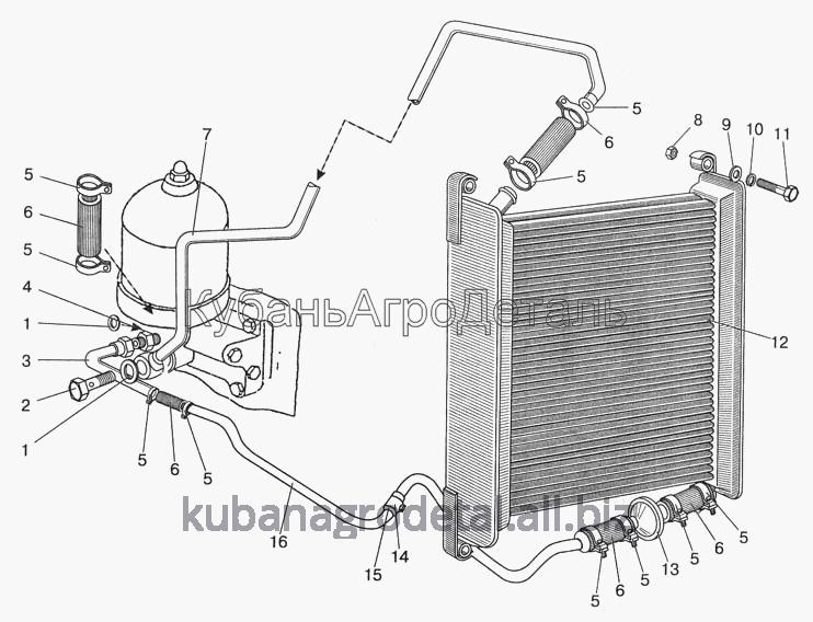 Запчасти для сельхозтехники МТЗ-822 Масляный радиатор