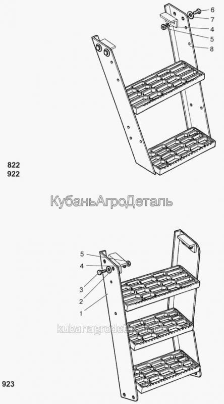 Запчасти для сельхозтехники МТЗ-923 Подножка