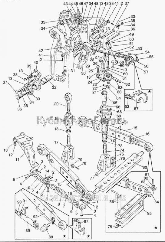 Запчасти для сельхозтехники МТЗ-923 Навесное устройство