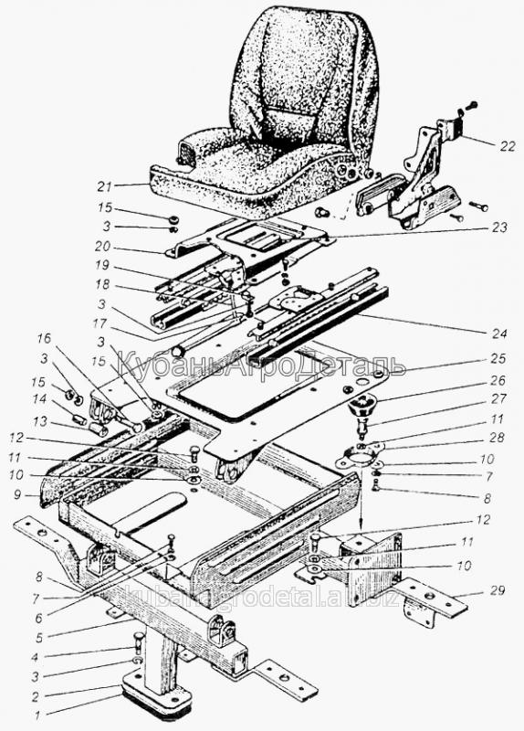 Запчасти для сельхозтехники МТЗ-082 Сиденье 082-6800