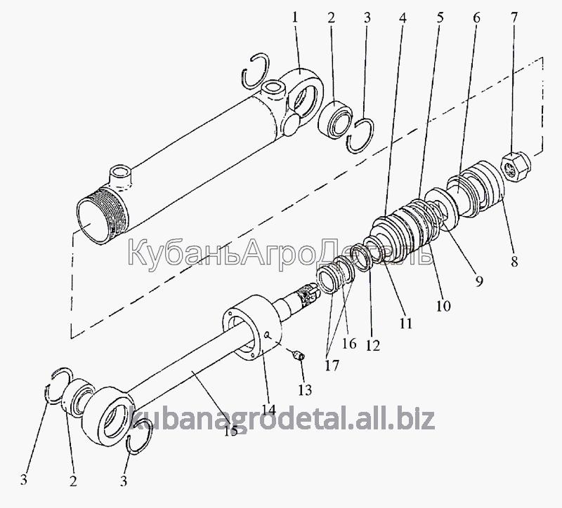 Запчасти для сельхозтехники МТЗ-1222/1523 Гидроцилиндр 50x25-200