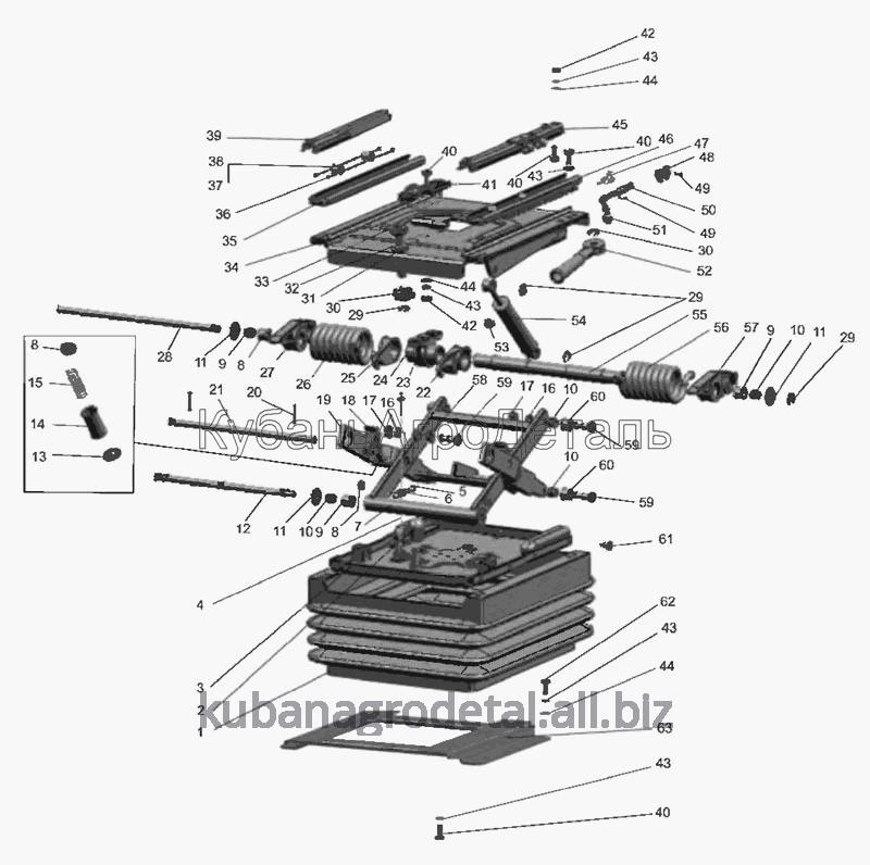 Запчасти для сельхозтехники МТЗ-80 (2009) Подвеска сиденья