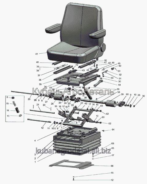 Запчасти для сельхозтехники МТЗ-920.4/952.4 Сиденье оператора