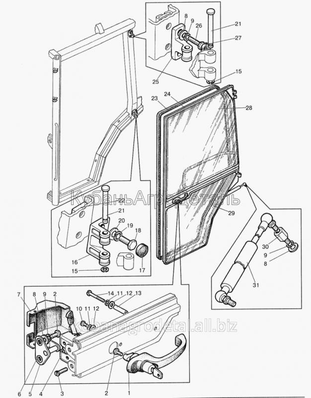 Запчасти для сельхозтехники МТЗ-923 Двери кабины