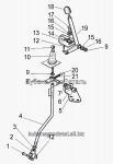 Запчасти для сельхозтехники МТЗ-1021.3 Управление раздаточной коробкой (для однорычажной КПП)