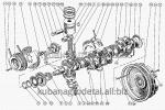 Запчасти для сельхозтехники МТЗ-1222/1523 Поршни и шатуны. Вал коленчатый и маховик
