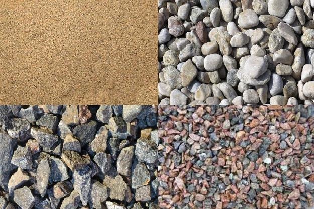 Щебень и песок