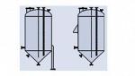 Вертикальная емкость с нижним коническим и верхним эллиптическим днищами, ВКЭ