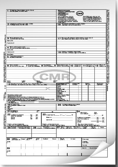 Образец заполнения cmr из беларуси в россию