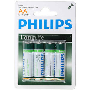 Элемент питания AA Philips R6 Long Life 1.5V