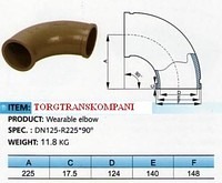 Колено бетоновода DN125mm-R225*-90*