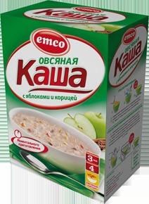 Овсяная каша моментального приготовления с яблоками и корицей