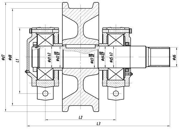 Колесо крановое к2р 320х80 чертеж