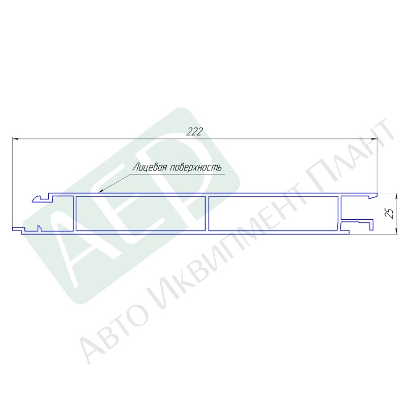 Профиль прессованный (панели борта платформы средние)