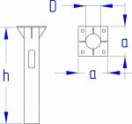 Фундамент закладной под опоры уличного освещения типа КО, ПО.