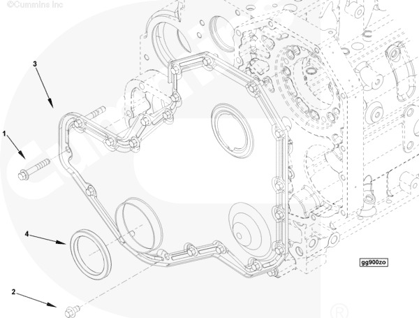 Сальник коленчатого вала передний Cummins EQB 4BT-6BT 3900709 3904353 3937111