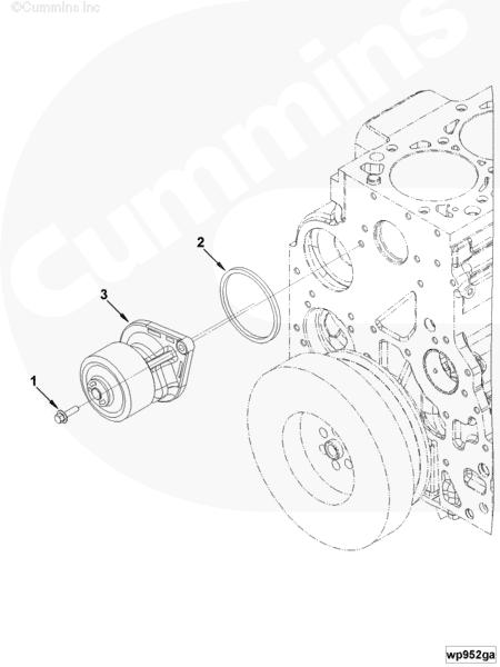 Водяная помпа Cummins ISBe285 ISDe 3800984 4891252