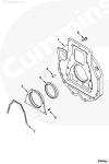 Сальник коленвала задний (130x150x14,5) Cummins 4-6BT 6CT ISBe ISDe 3925529 3904087 3921265 3927682 3909410 3934486
