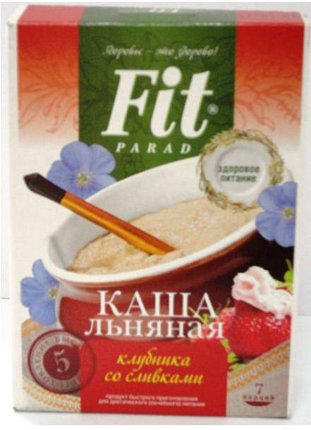 Каша льняная FitParad Клубника со сливками