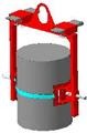 Захват для вертикального подъема и поворота металлических бочек