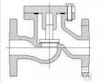 Клапан обратный подъемный чугунный фланцевый 16ч6п Ру16 ду32