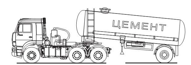 Автопоезд-цементовоз ТЦ-15