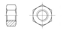 Гайка низкая М 4 DIN 439 оц.