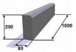 Бордюр тротуарный БР100.20.8