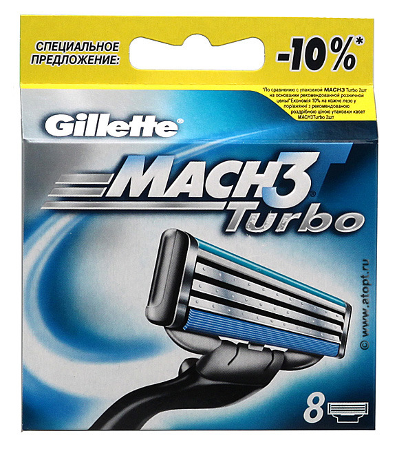 Кассеты Gillette Mach 3 Turbo 8