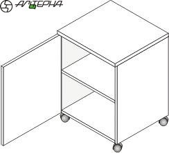 Тумба подкатная Т-1р