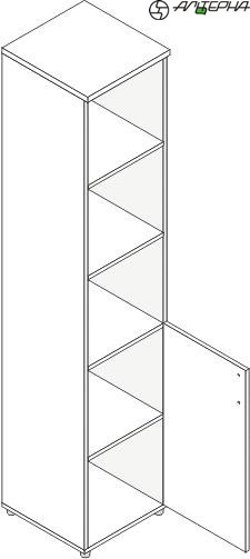 Шкаф для документов узкий По-2р