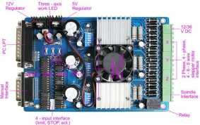 Платы электронные, электронные модули, 3 оси контроллер для 3 шаговых двигателей120$