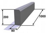Поребрик 1000х200х80