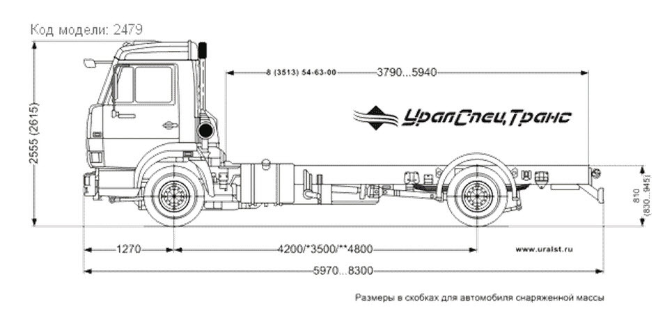 Шасси автомобиля Камаз 4308-Н3