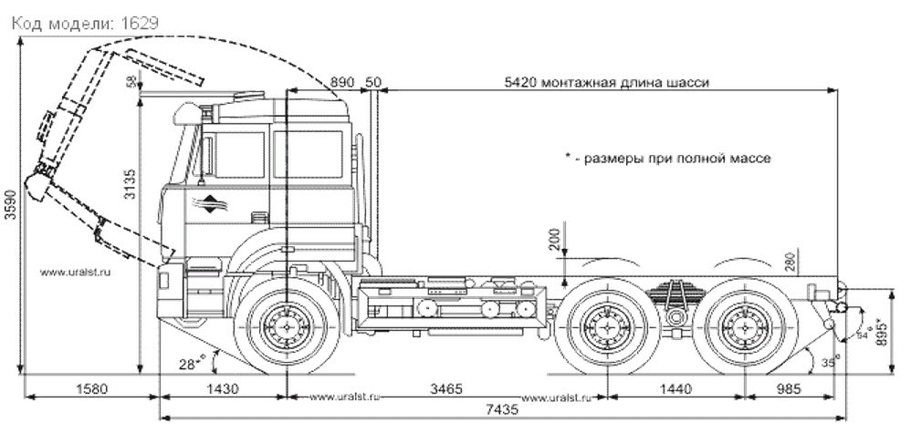 Шасси Урал 63685-1011-21