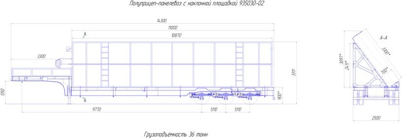 Полуприцеп панелевоз 935030-02, 36 тонн