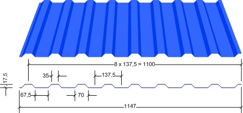 Профнастил НС 20-1100