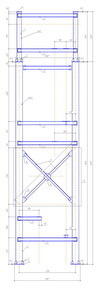 Колонна технологической эстакады, металлоконструкции