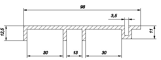 Профиль мебельный В-98